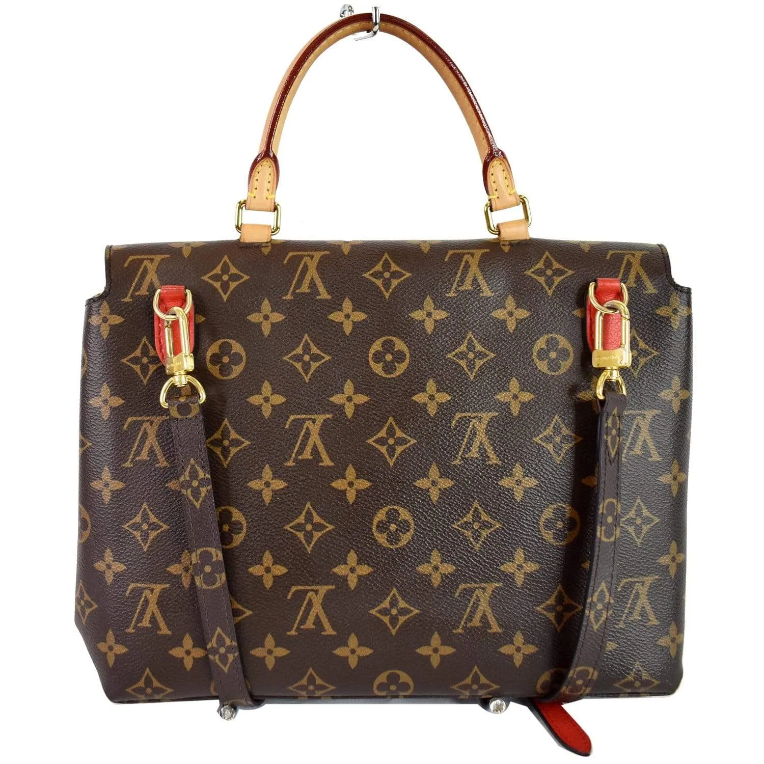 LOUIS VUITTON Marignan Monogram Canvas Shoulder Bag Coquelicot - Final Sale