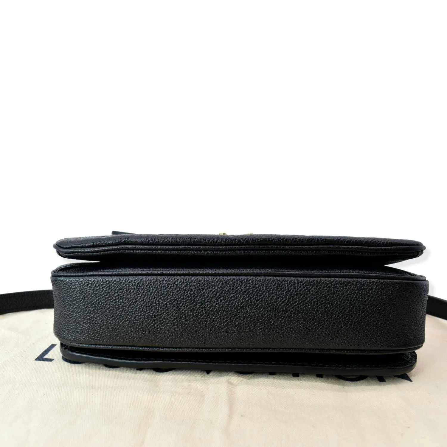 LOUIS VUITTON Metis Pochette Empreinte Leather Crossbody Bag Black