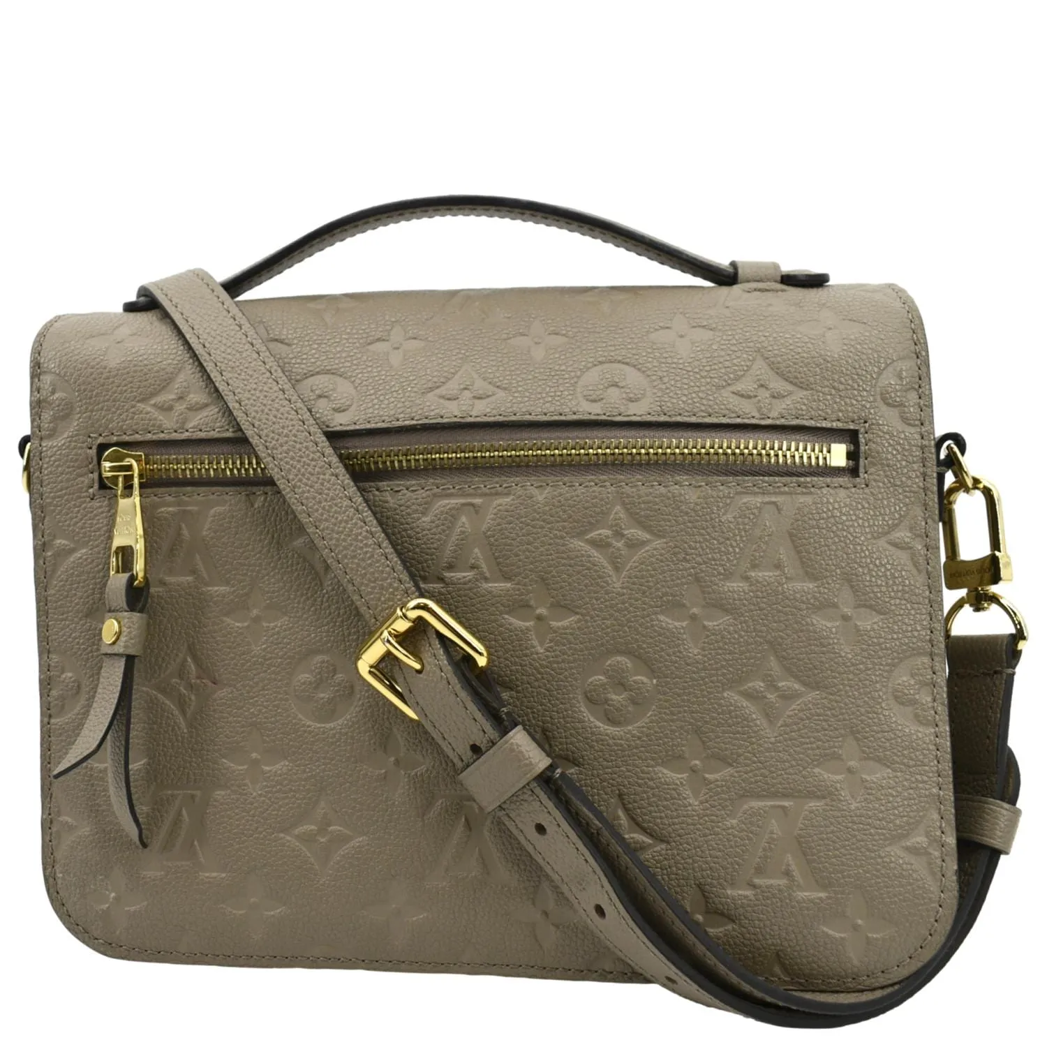 LOUIS VUITTON Metis Pochette Empreinte Leather Crossbody Bag Tourterelle