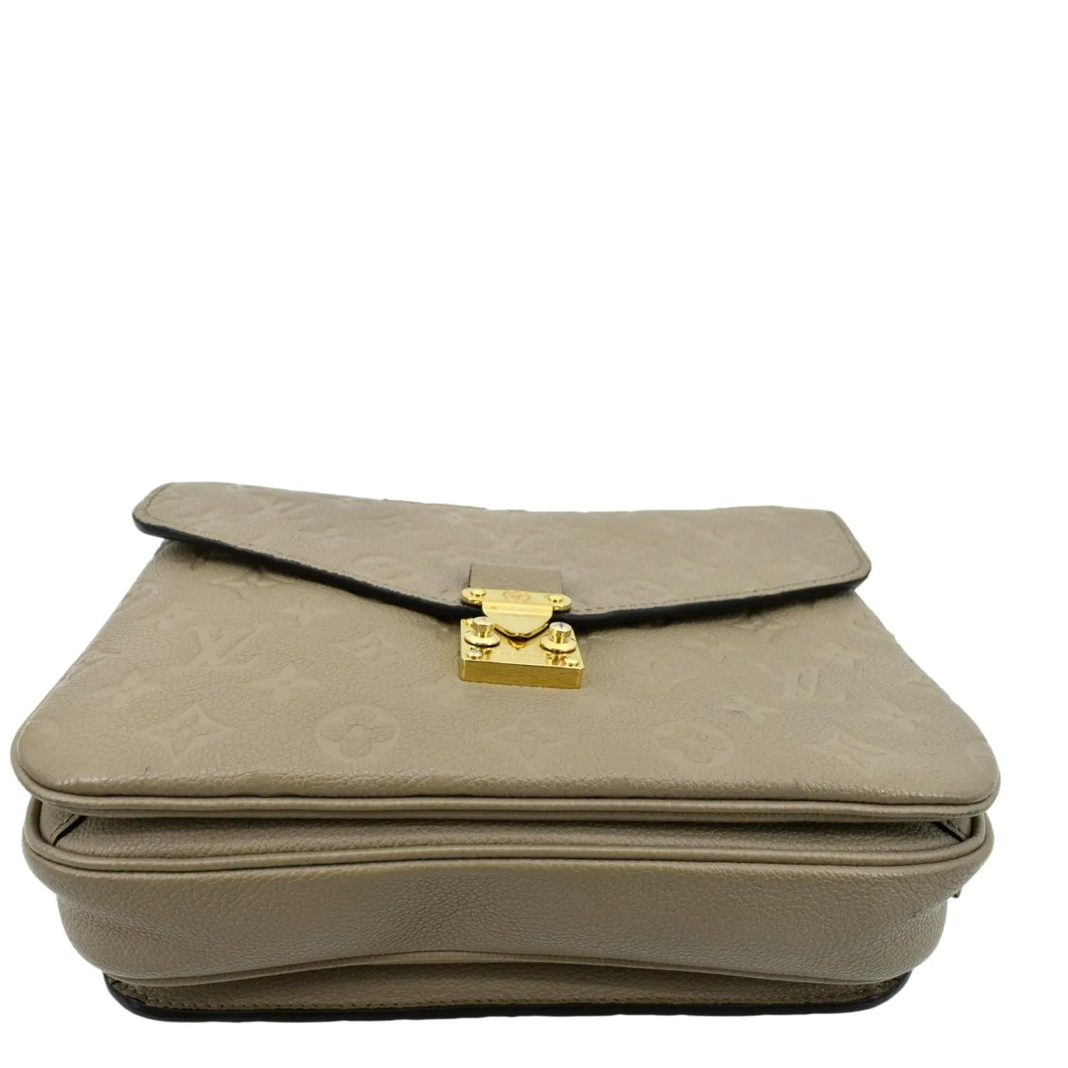 LOUIS VUITTON Metis Pochette Empreinte Leather Crossbody Bag Tourterelle
