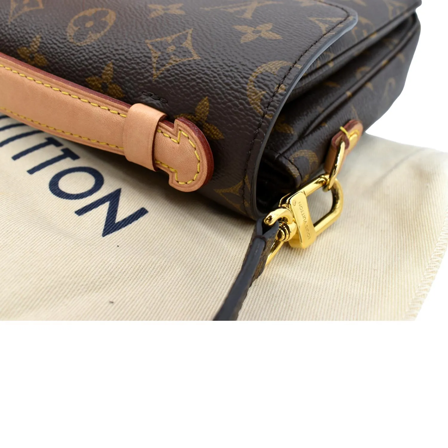 LOUIS VUITTON Metis Pochette Monogram Canvas Crossbody Bag Brown