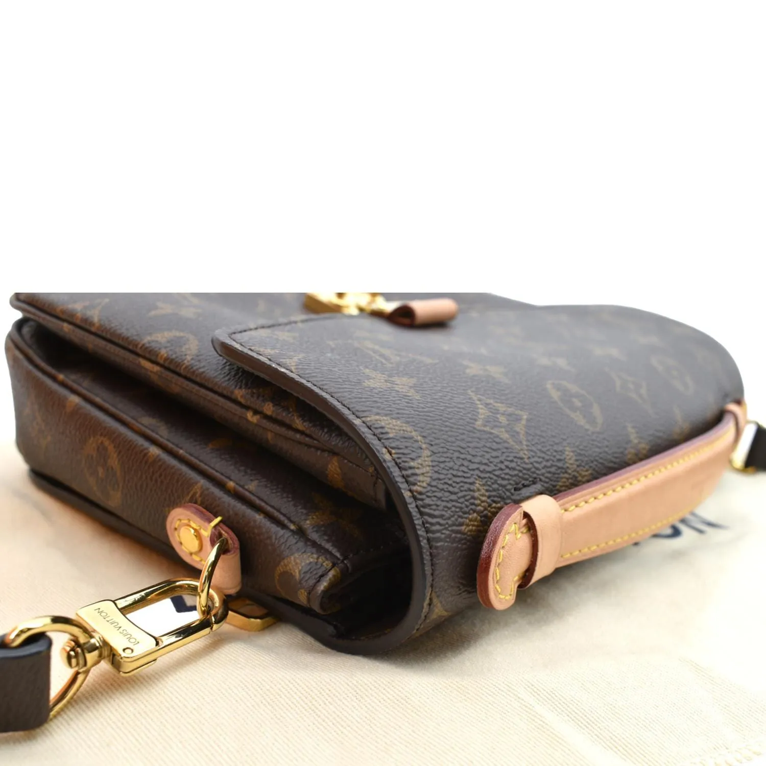 LOUIS VUITTON Metis Pochette Monogram Canvas Crossbody Bag Brown