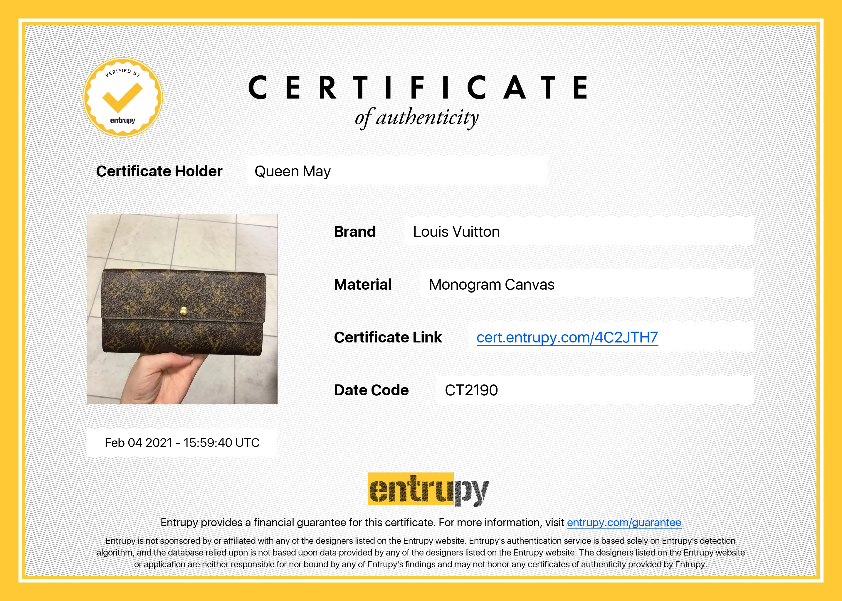 Louis Vuitton Monogram Sarah Wallet