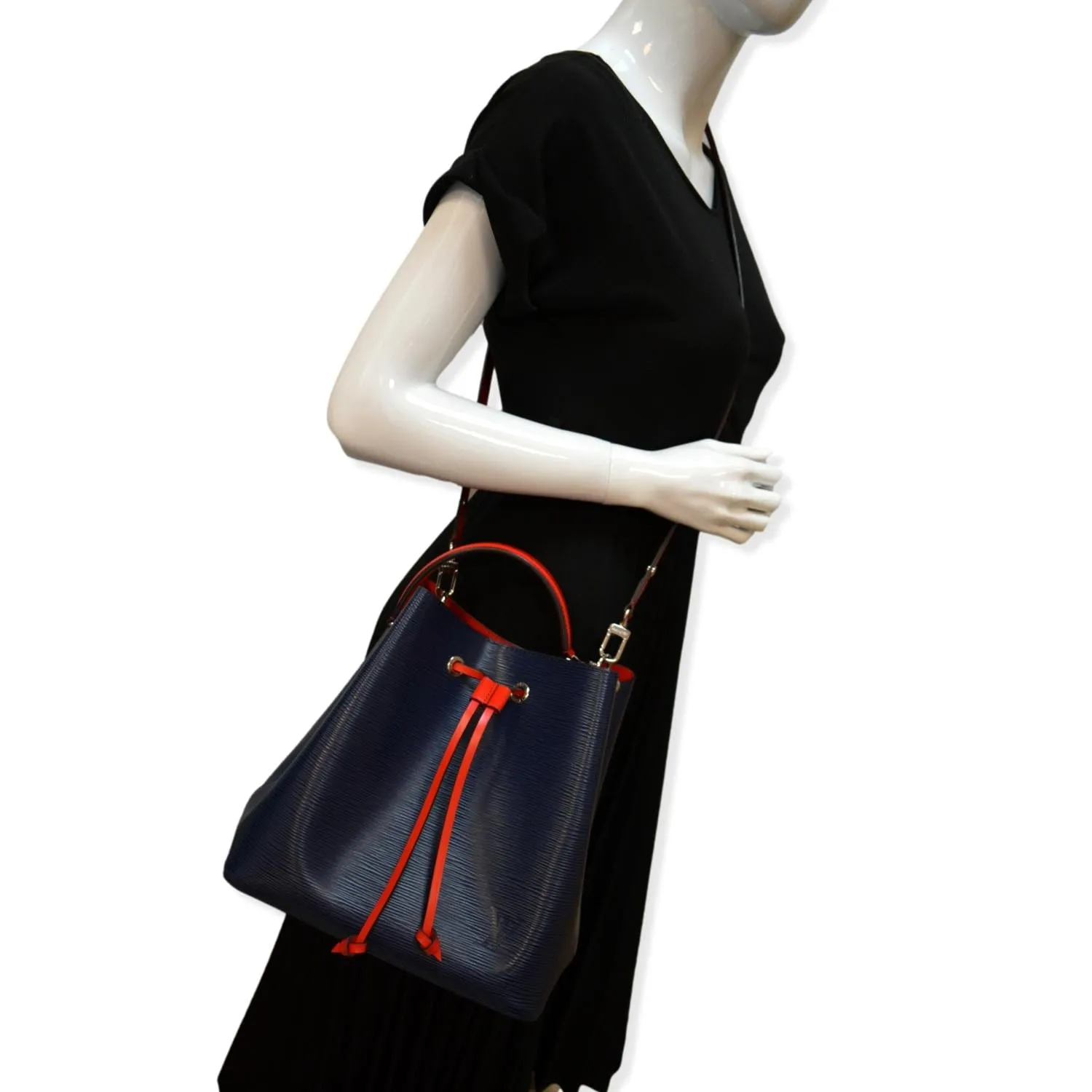 LOUIS VUITTON Neonoe Epi Leather Shoulder Bag Indigo