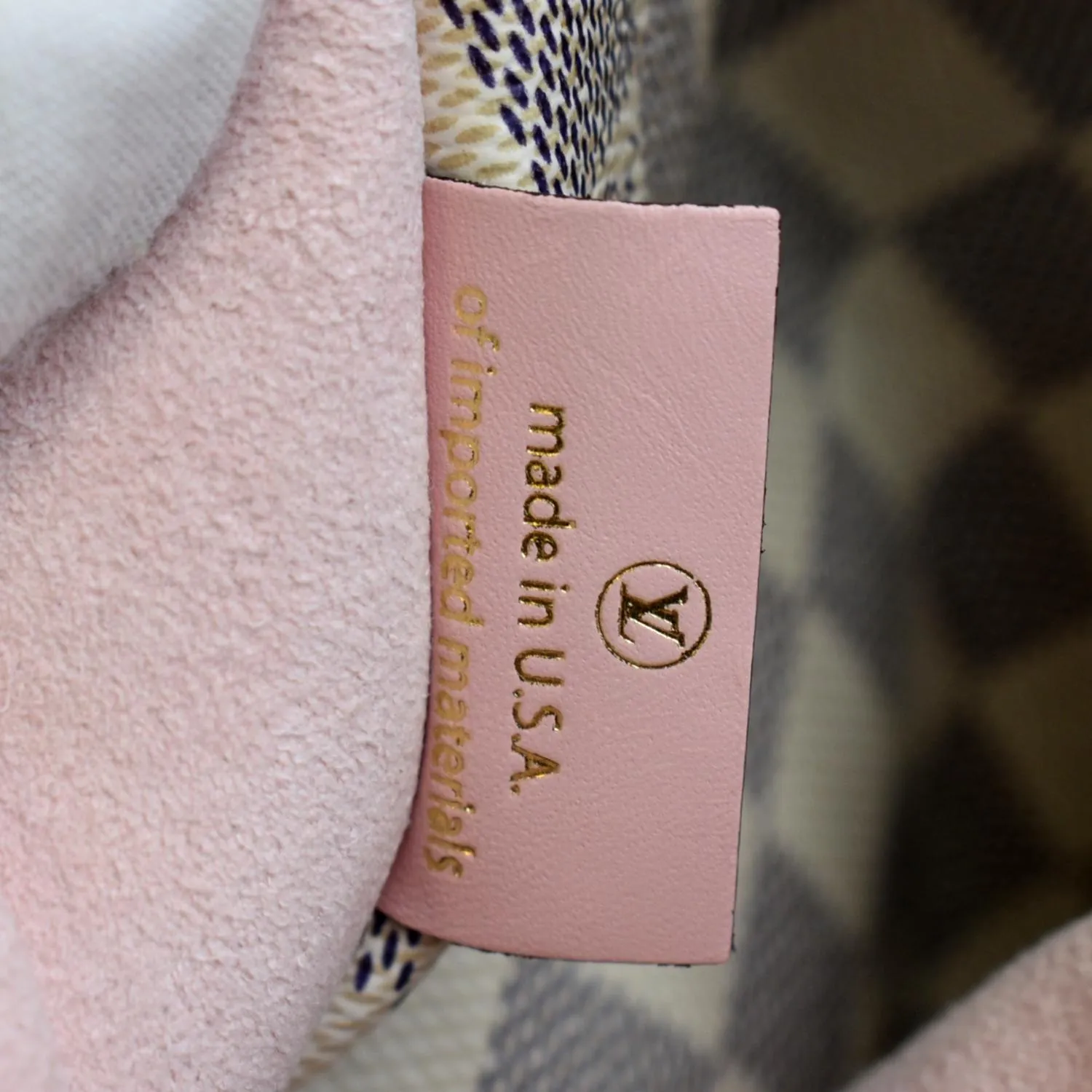 LOUIS VUITTON Neonoe MM Damier Azur Crossbody Bag Rose