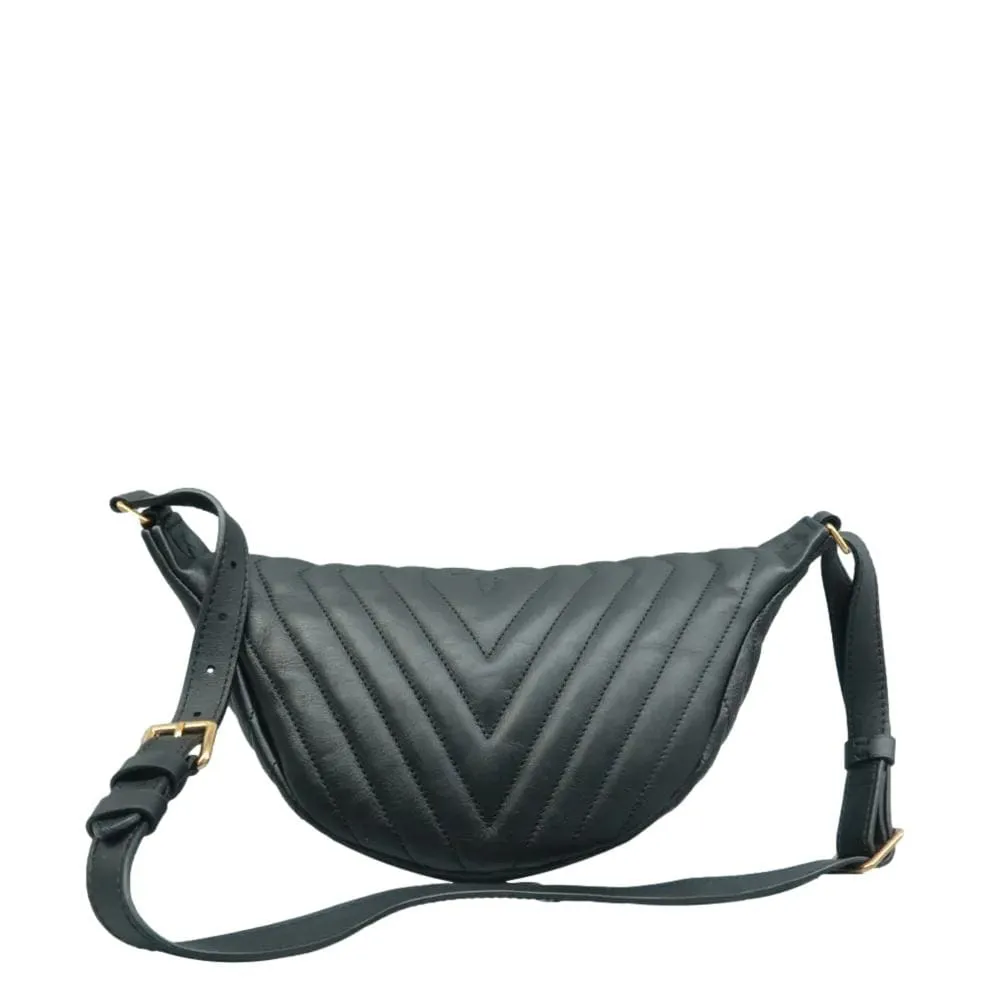 LOUIS VUITTON New Wave Quilted Leather Bumbag Black