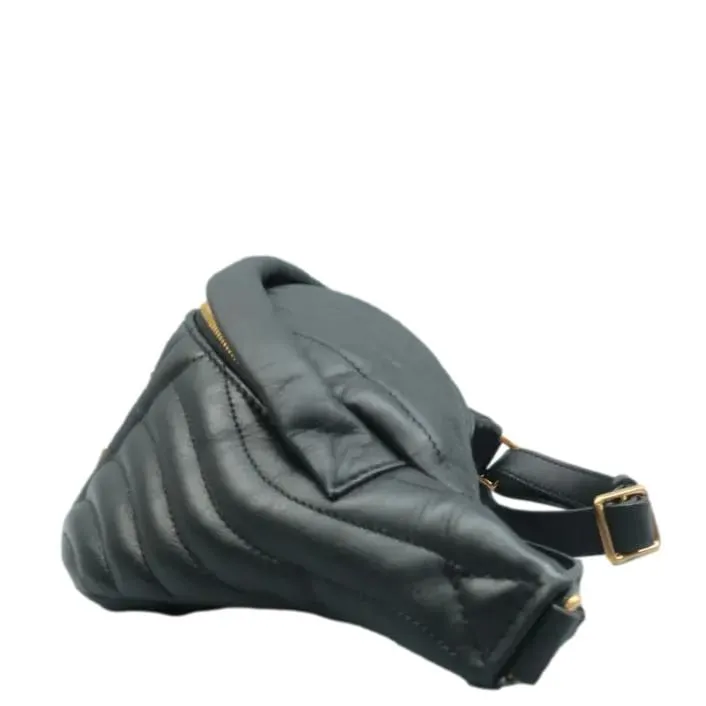 LOUIS VUITTON New Wave Quilted Leather Bumbag Black