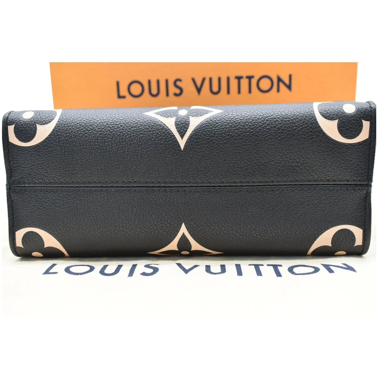 LOUIS VUITTON Onthego PM Bicolor Monogram Empreinte Shoulder Bag Black