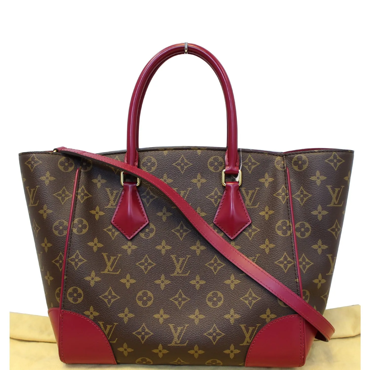 LOUIS VUITTON Phenix Monogram Canvas Shoulder Handbag Fuchsia