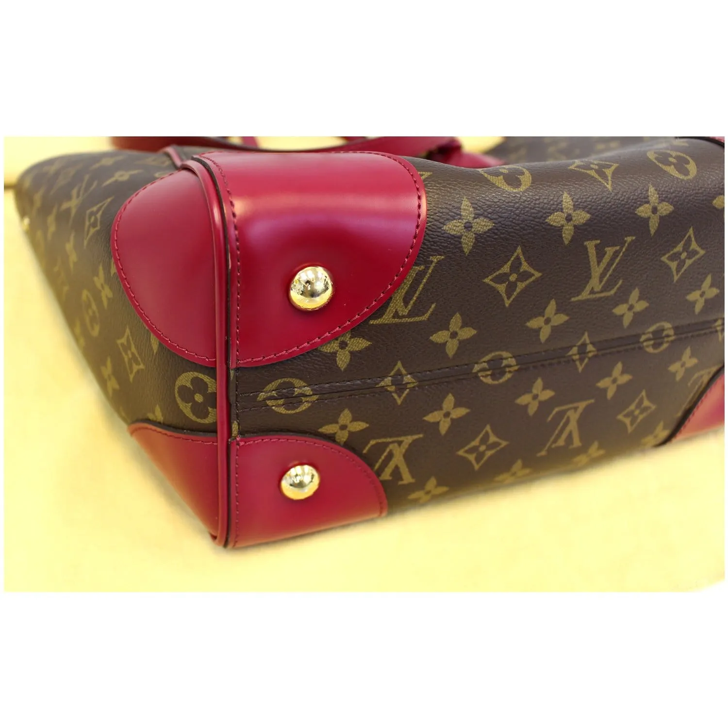 LOUIS VUITTON Phenix Monogram Canvas Shoulder Handbag Fuchsia