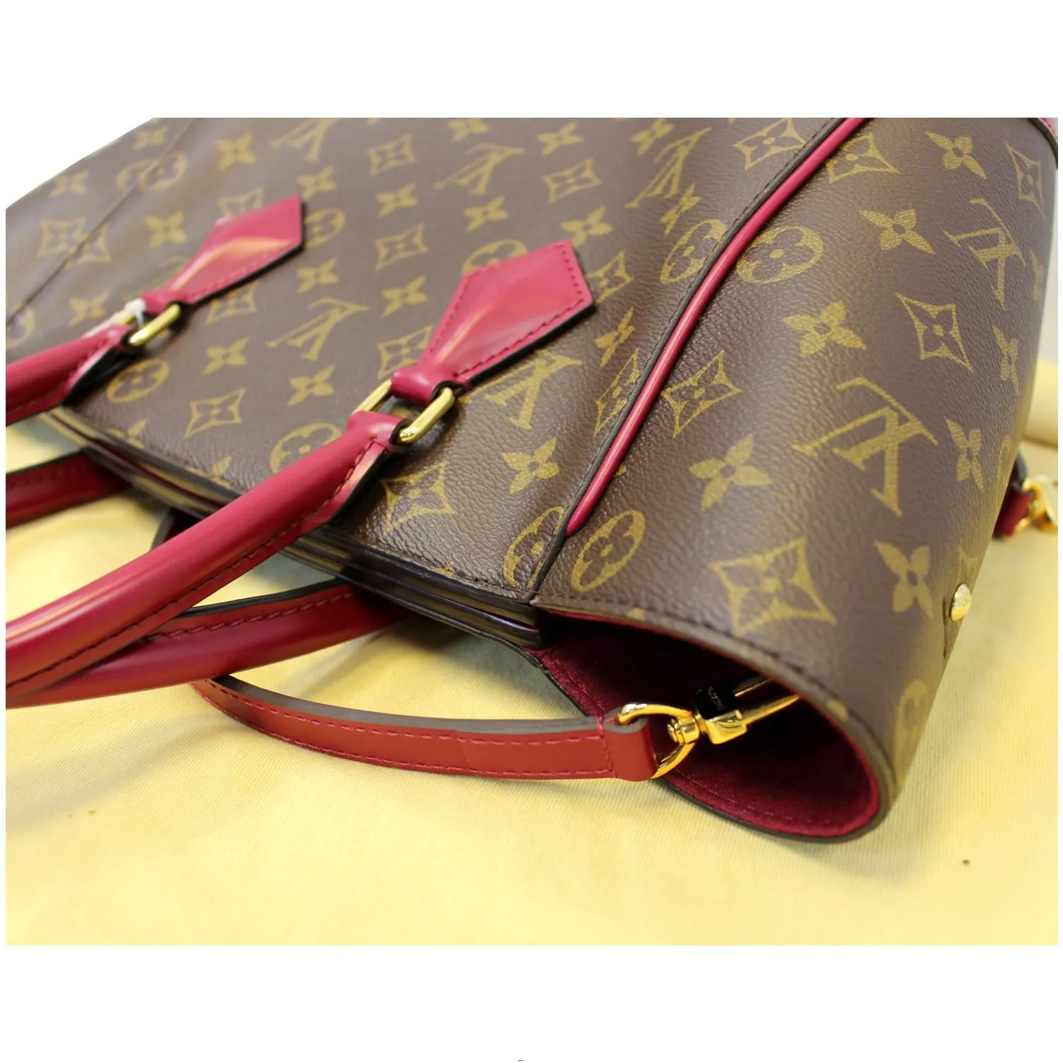 LOUIS VUITTON Phenix Monogram Canvas Shoulder Handbag Fuchsia