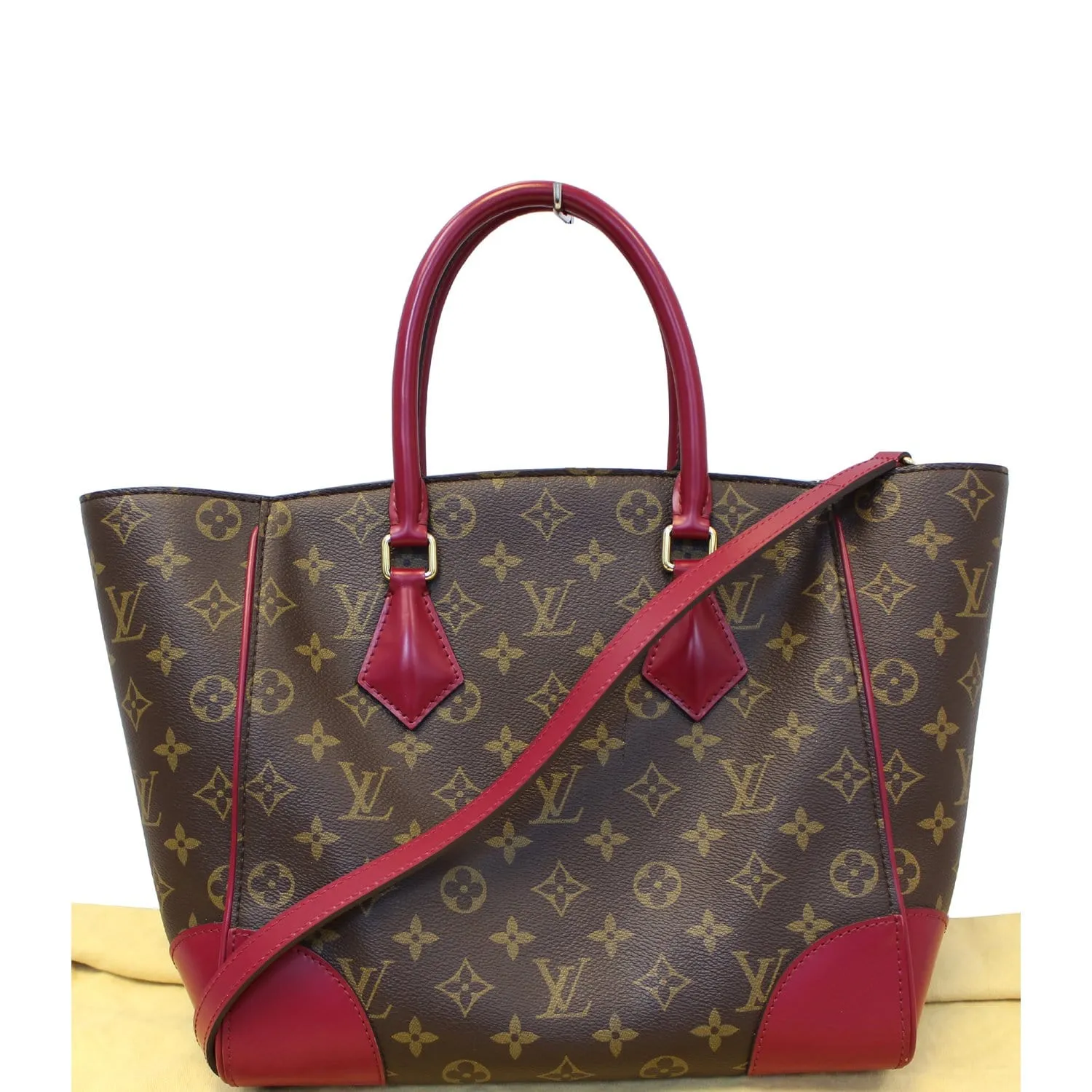 LOUIS VUITTON Phenix Monogram Canvas Shoulder Handbag Fuchsia