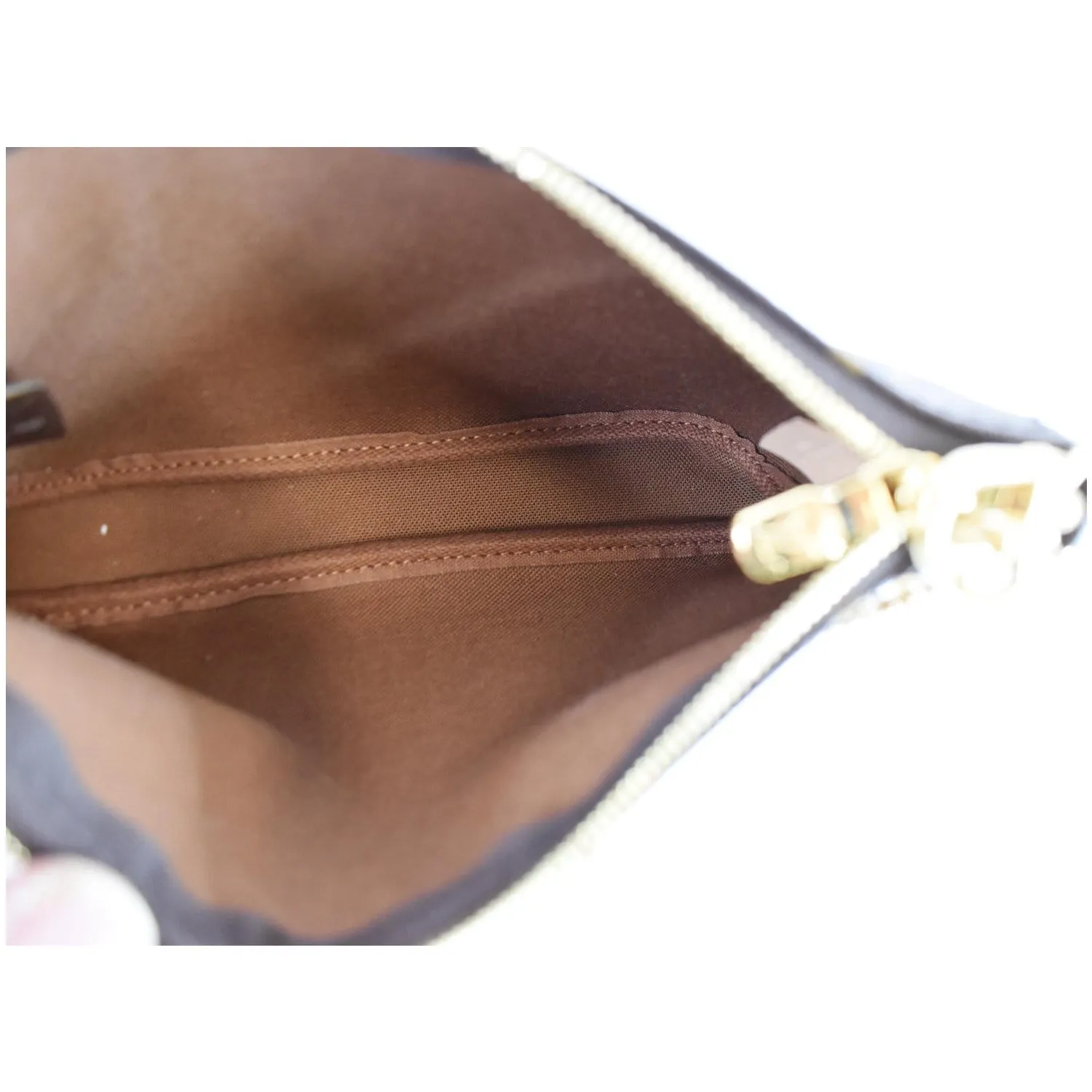 LOUIS VUITTON Pochette Accessories Monogram Canvas Pouch Bag Brown