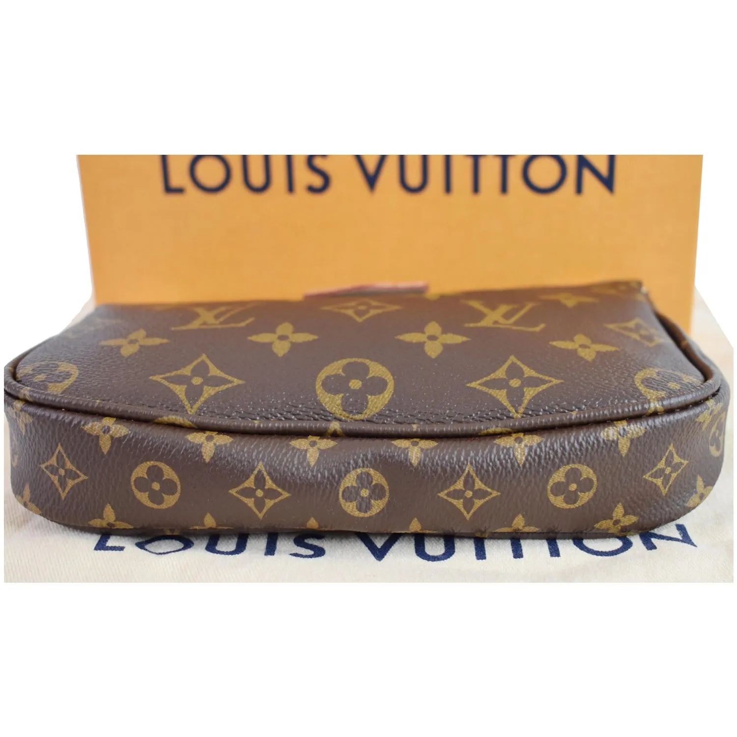 LOUIS VUITTON Pochette Accessories Monogram Canvas Pouch Bag Brown