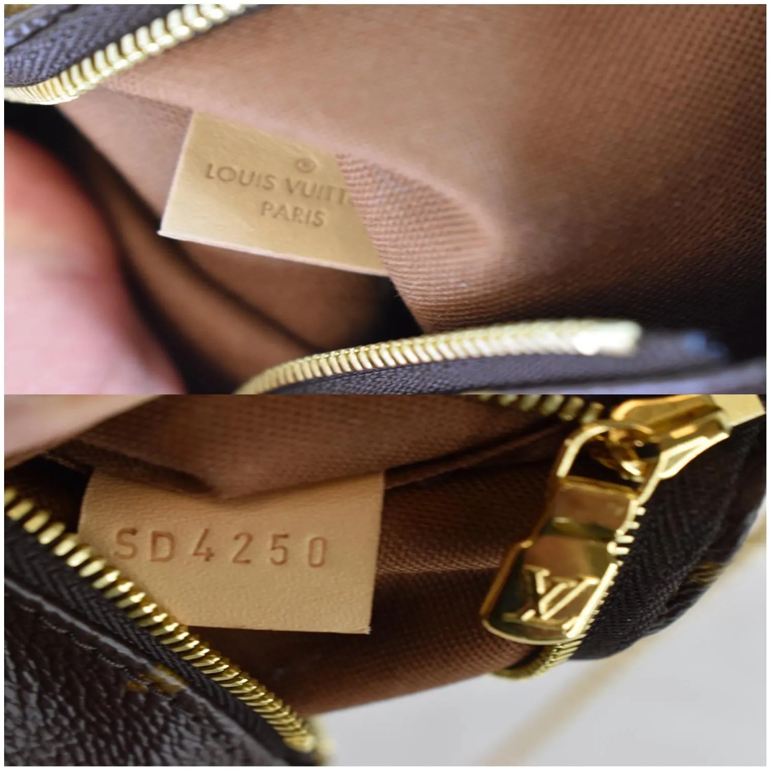 LOUIS VUITTON Pochette Accessories Monogram Canvas Pouch Bag Brown