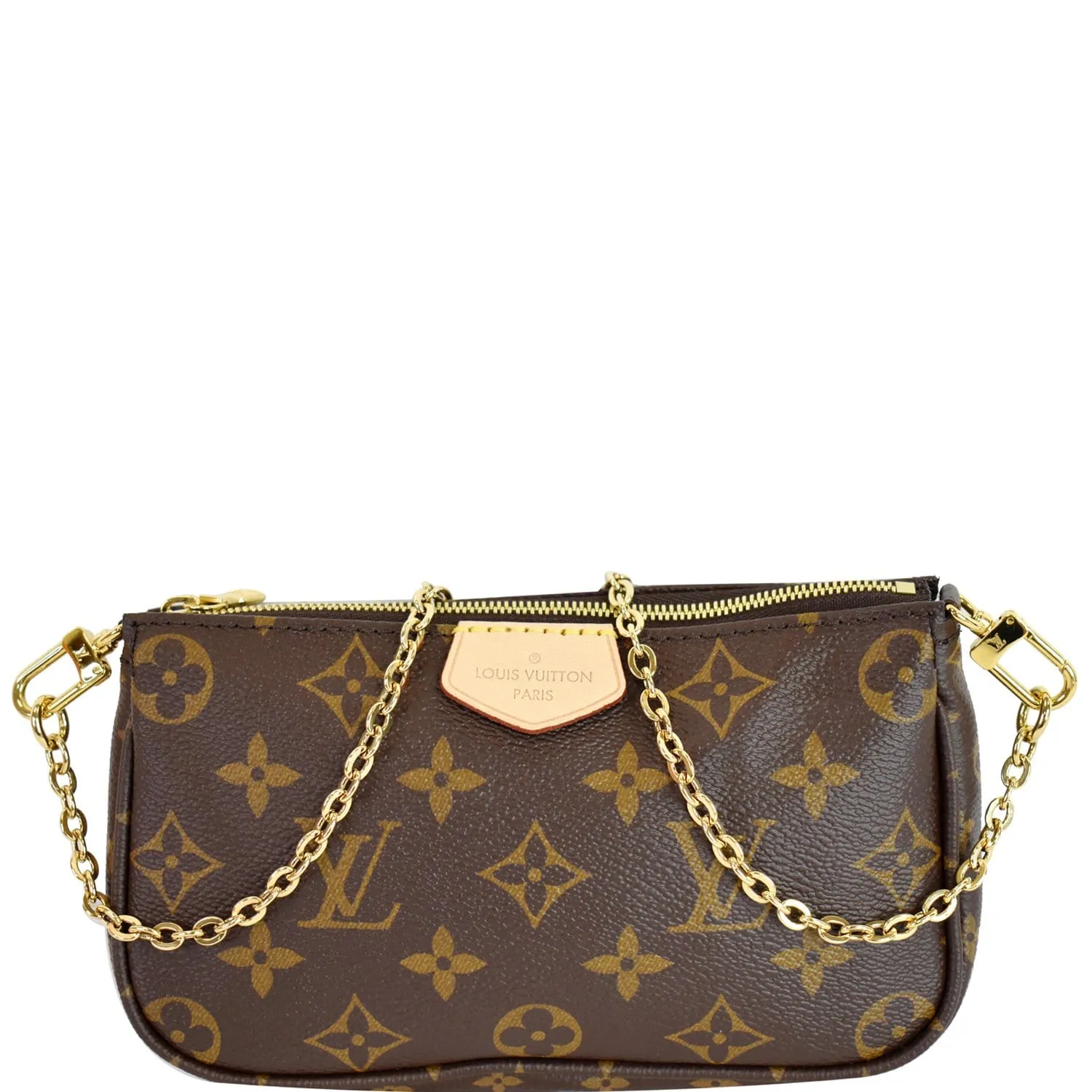 LOUIS VUITTON Pochette Accessories Monogram Canvas Pouch Bag Brown
