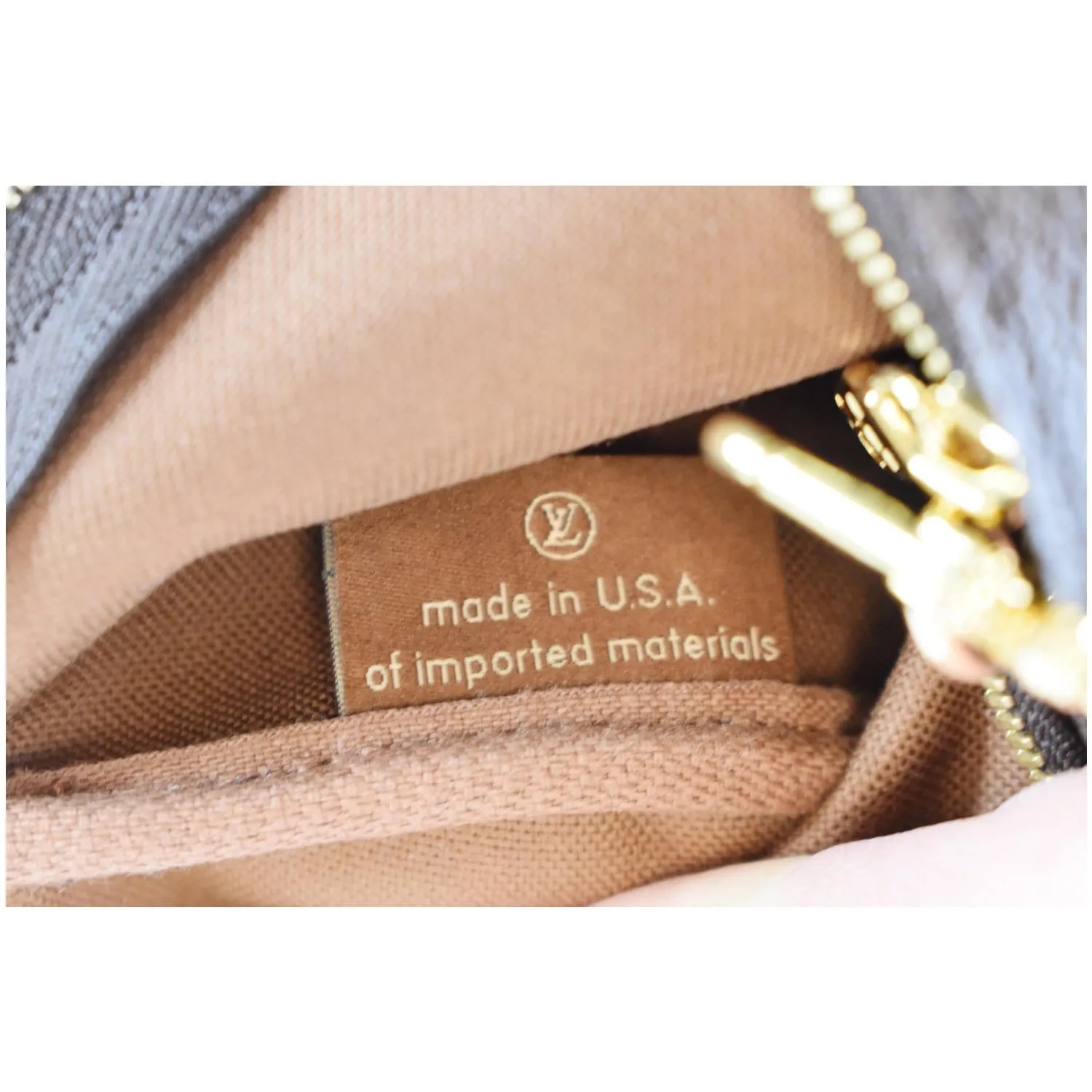 LOUIS VUITTON Pochette Accessories Monogram Canvas Pouch Bag Brown