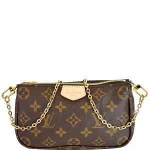LOUIS VUITTON Pochette Accessories Monogram Canvas Pouch Bag Brown