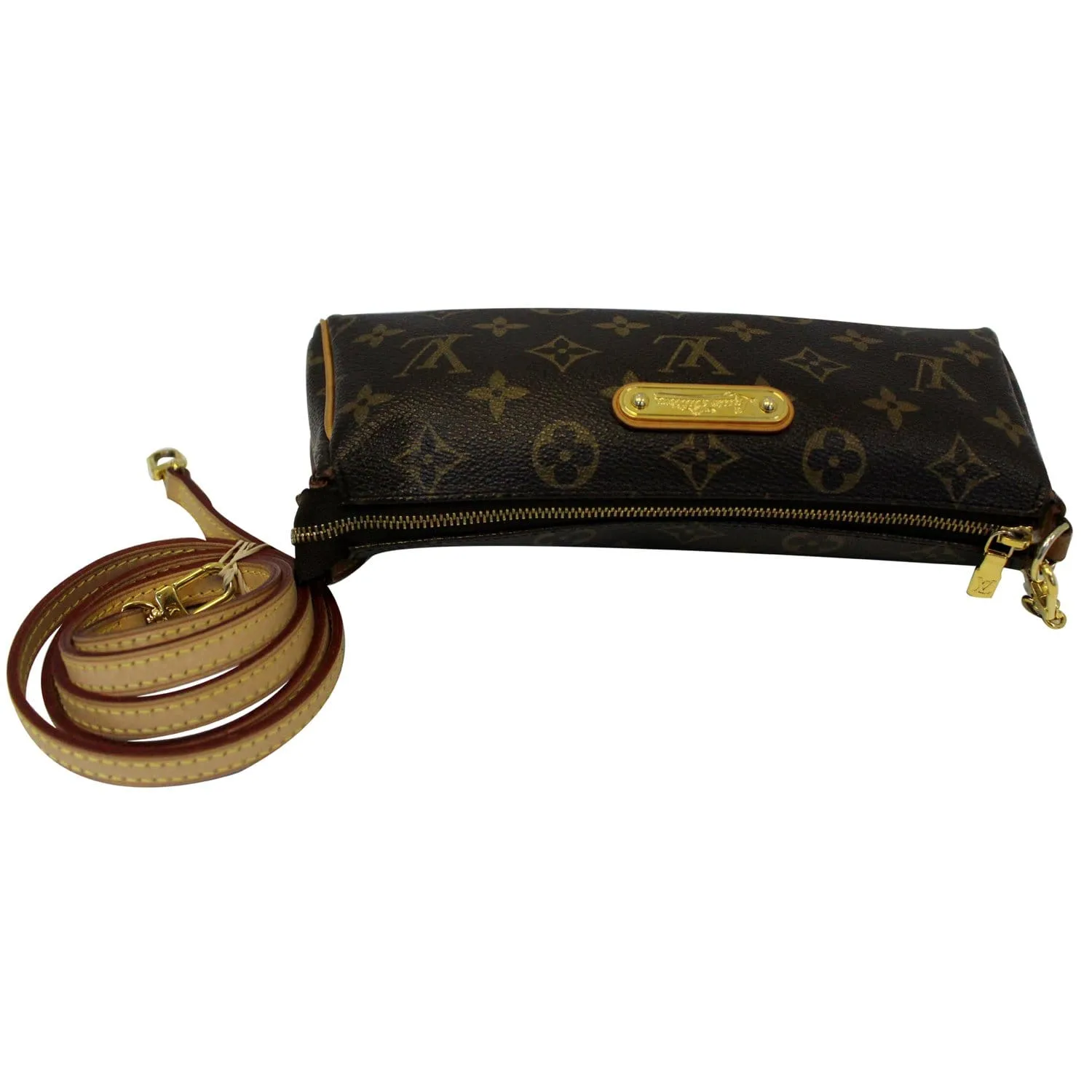 LOUIS VUITTON Pochette Eva Monogram Canvas Clutch Crossbody Bag