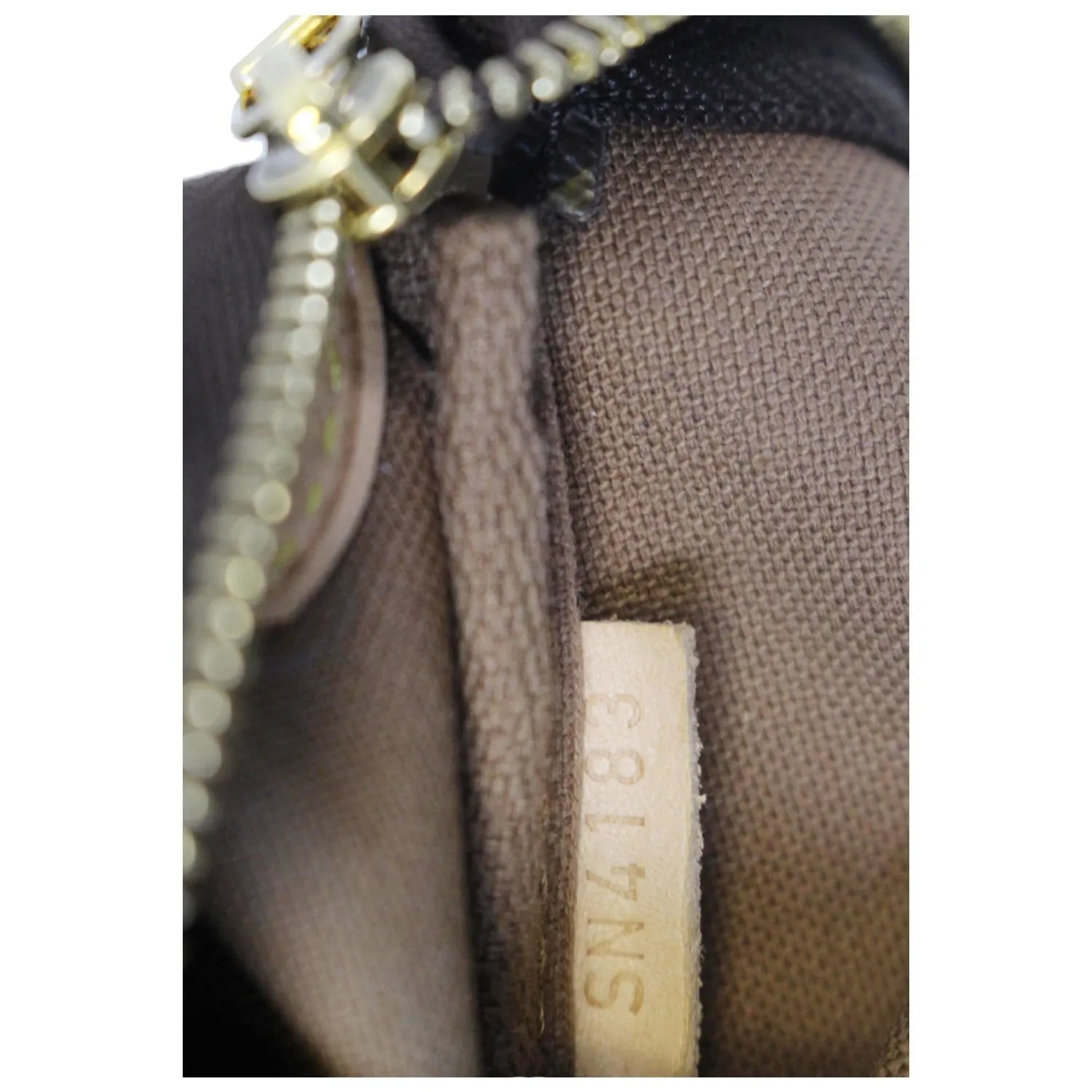 LOUIS VUITTON Pochette Eva Monogram Canvas Clutch Crossbody Bag
