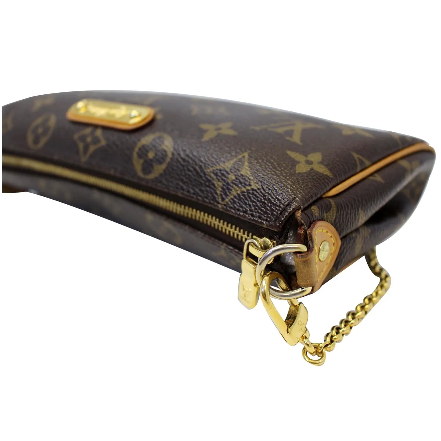 LOUIS VUITTON Pochette Eva Monogram Canvas Clutch Crossbody Bag