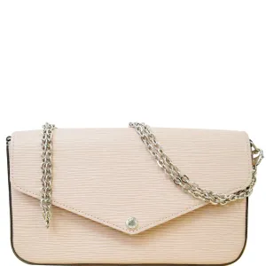 LOUIS VUITTON Pochette Felicie Epi Leather Crossbody Bag Pink - 15% OFF