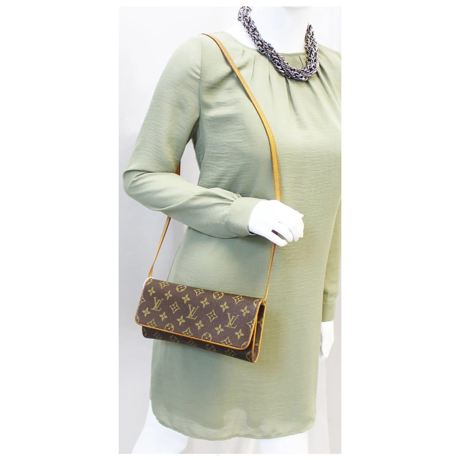 LOUIS VUITTON Pochette Twin GM Monogram Canvas Shoulder Bag