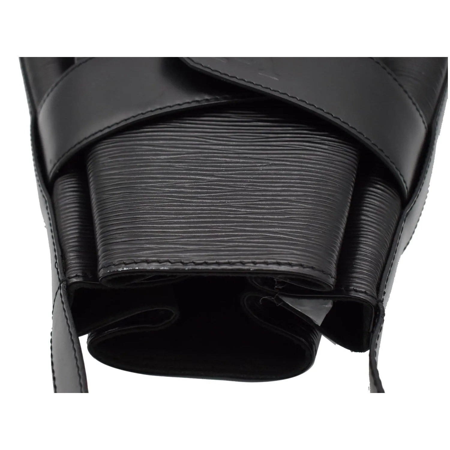 LOUIS VUITTON Sac D'Epaule PM Epi Leather Bucket Bag Black