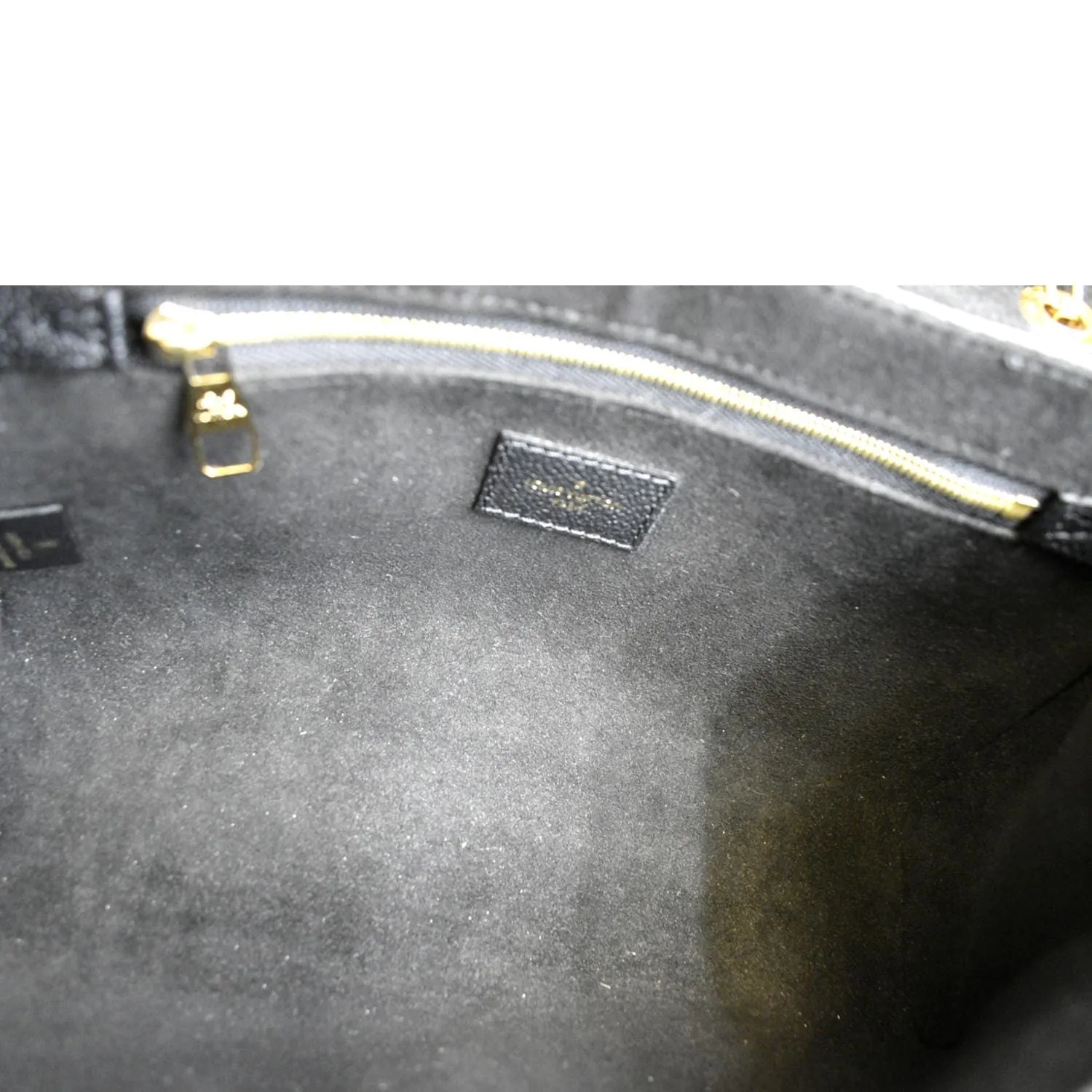 LOUIS VUITTON Saint Germain MM Monogram Empreinte Leather Shoulder Bag Black