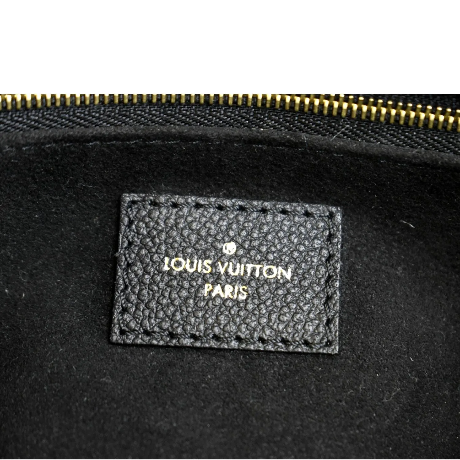 LOUIS VUITTON Saint Germain MM Monogram Empreinte Leather Shoulder Bag Black