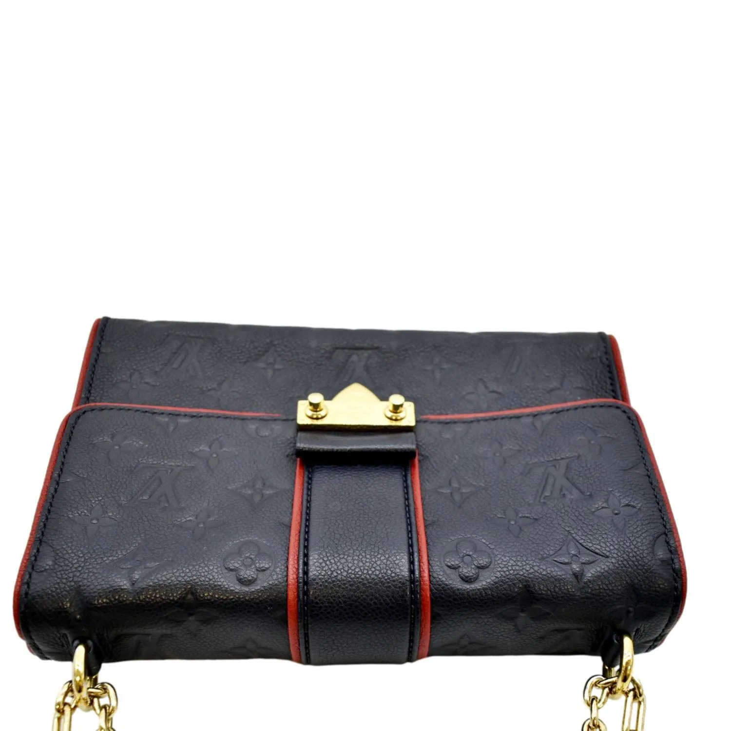 LOUIS VUITTON Saint Sulpice PM Empreinte Leather Crossbody Bag Noir