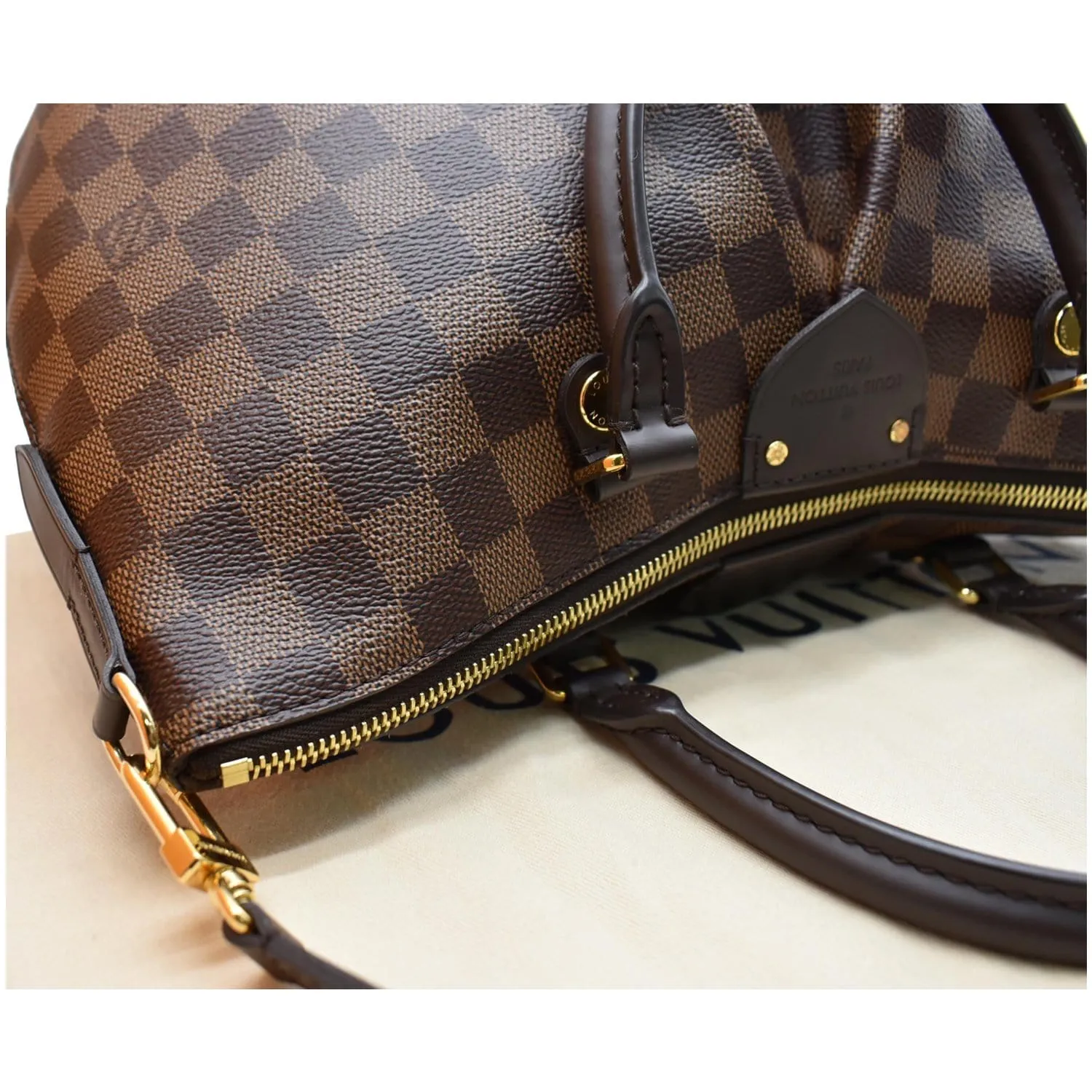 LOUIS VUITTON Siena PM Damier Ebene Shoulder Bag Brown