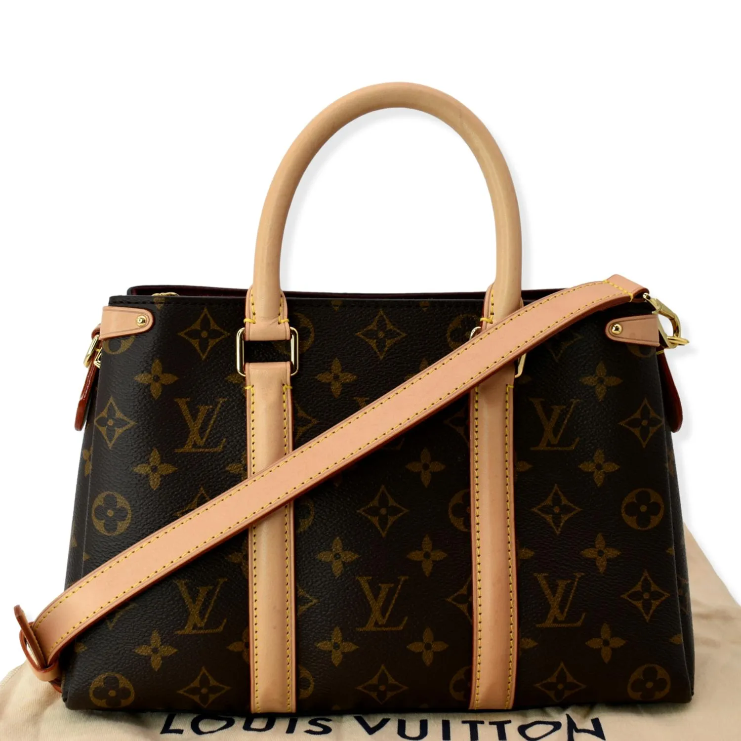 LOUIS VUITTON Soufflot BB Monogram Canvas Shoulder Crossbody Bag Brown