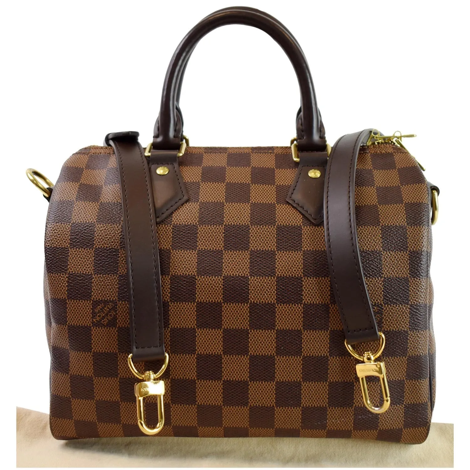 LOUIS VUITTON Speedy 25 Bandouliere Damier Ebene Shoulder Bag Brown