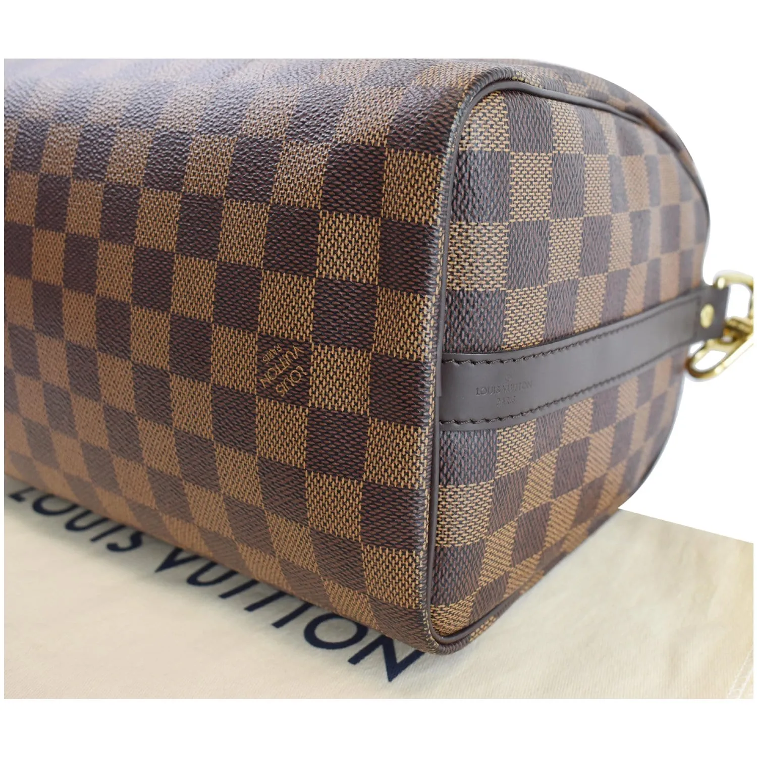 LOUIS VUITTON Speedy 25 Bandouliere Damier Ebene Shoulder Bag Brown