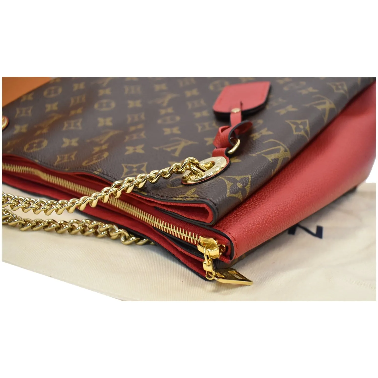 LOUIS VUITTON Surene MM Monogram Canvas Shoulder Bag Cerise