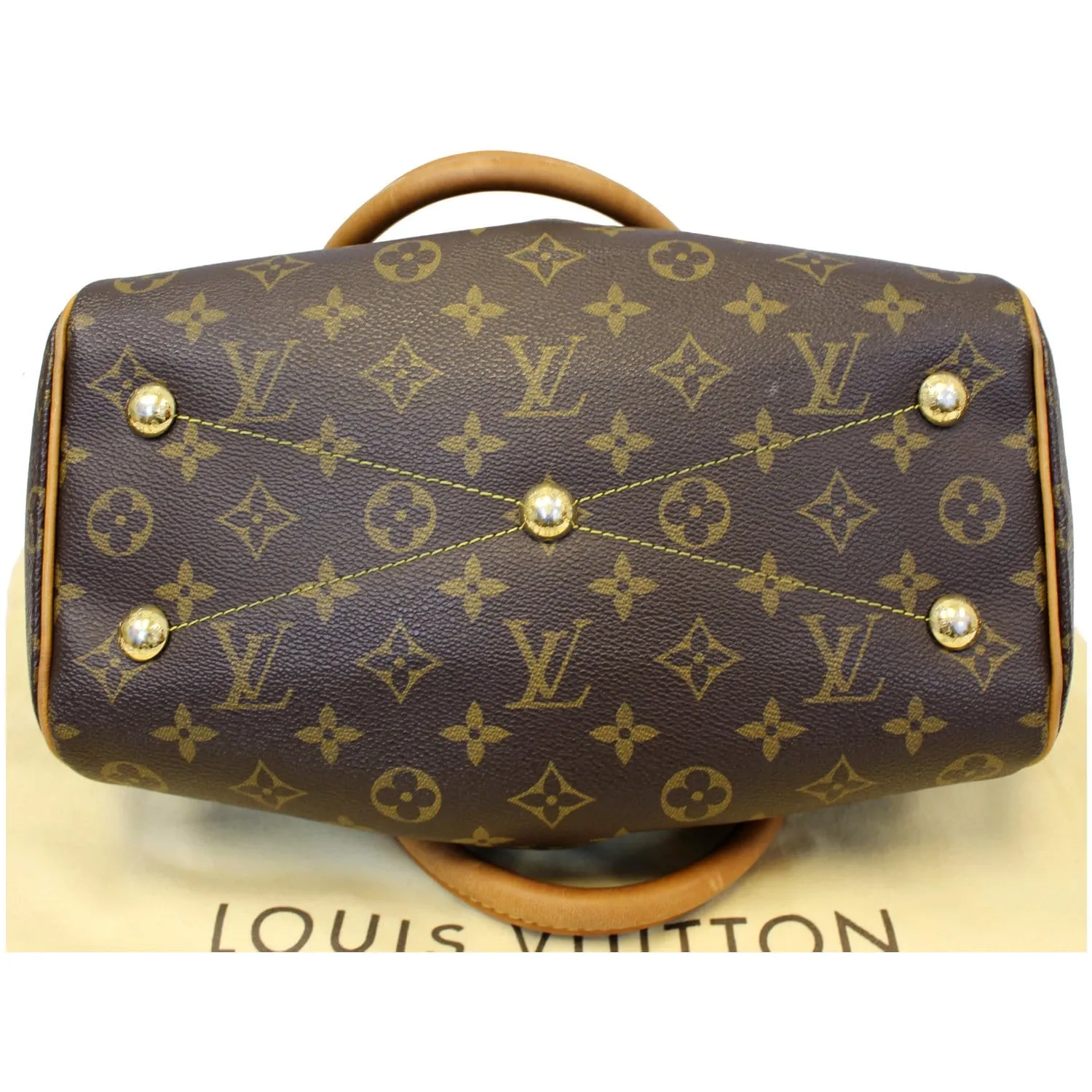 LOUIS VUITTON Tivoli PM Monogram Canvas Shoulder Bag Brown