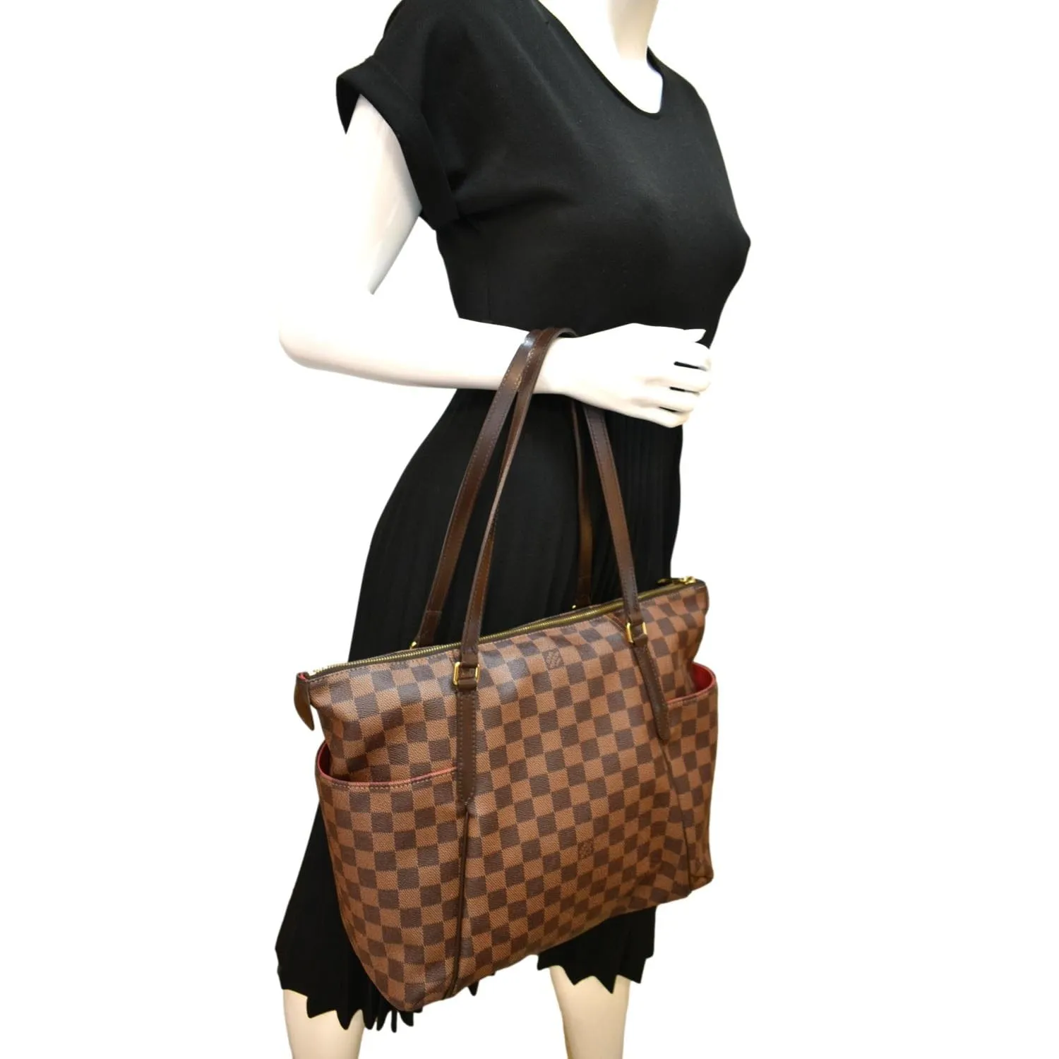 LOUIS VUITTON  Totally MM Damier Ebene Shoulder Bag Brown