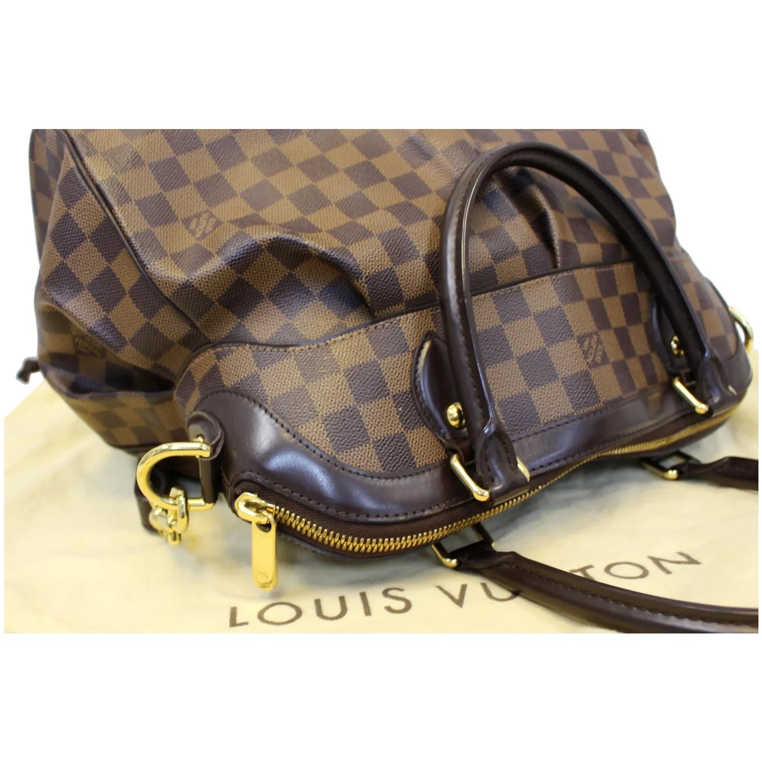 LOUIS VUITTON Trevi GM Damier Ebene 2way Shoulder Handbag Brown