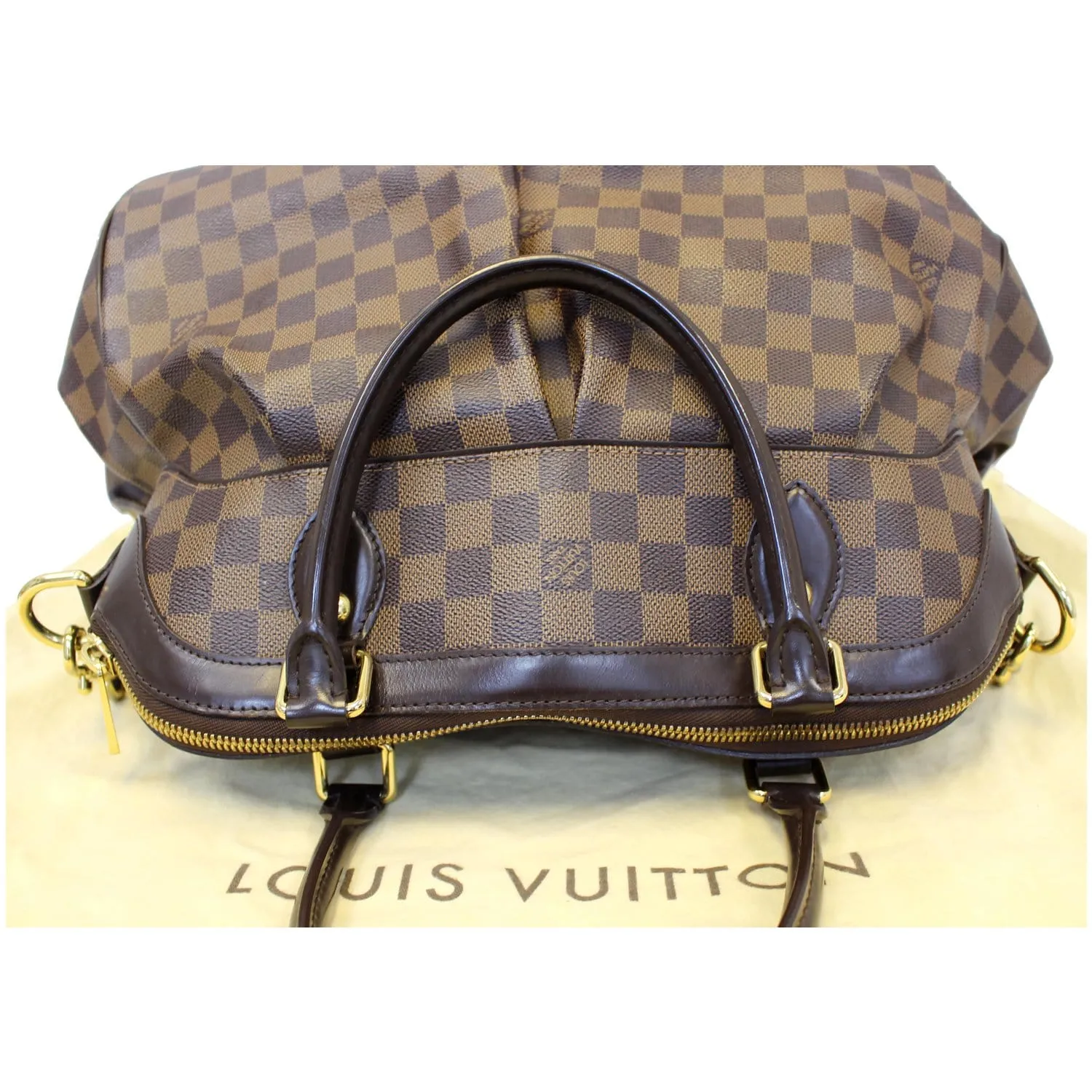 LOUIS VUITTON Trevi GM Damier Ebene 2way Shoulder Handbag Brown