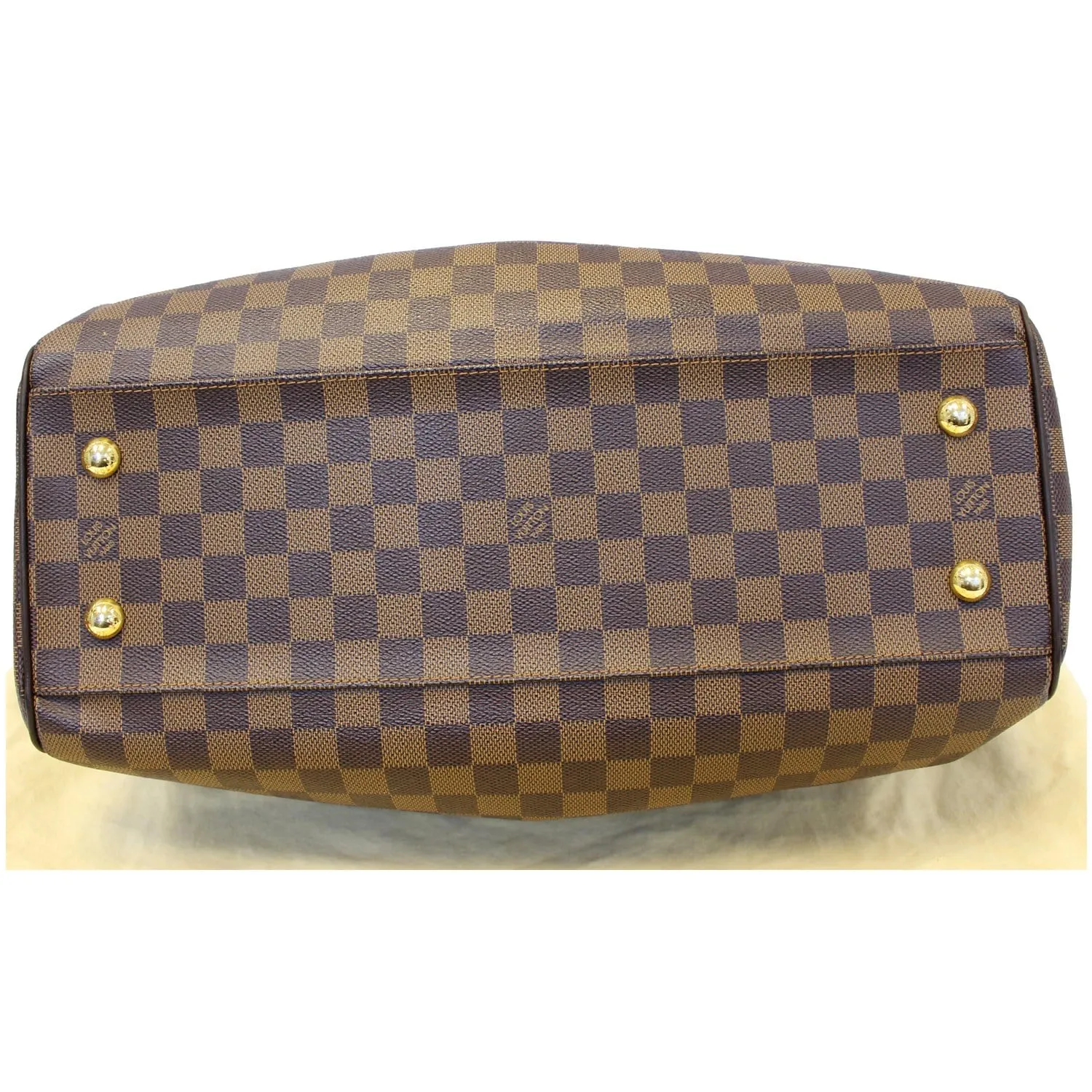 LOUIS VUITTON Trevi GM Damier Ebene 2way Shoulder Handbag Brown