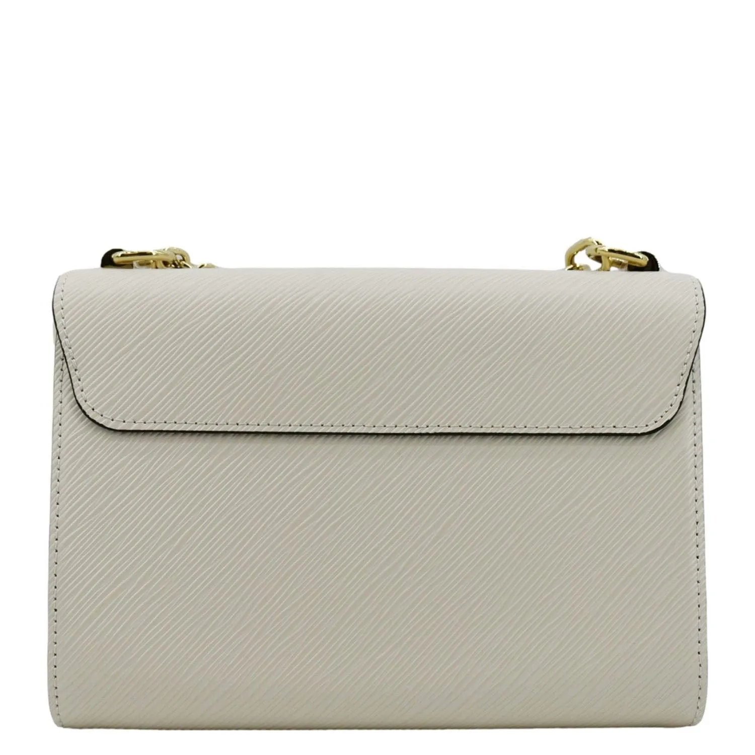 LOUIS VUITTON Twist Flower Epi Leather Chain Shoulder Bag Off White