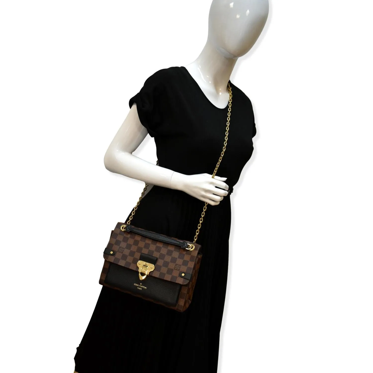 LOUIS VUITTON Vavin PM Damier Ebene Crossbody Bag Brown - Hot Deals