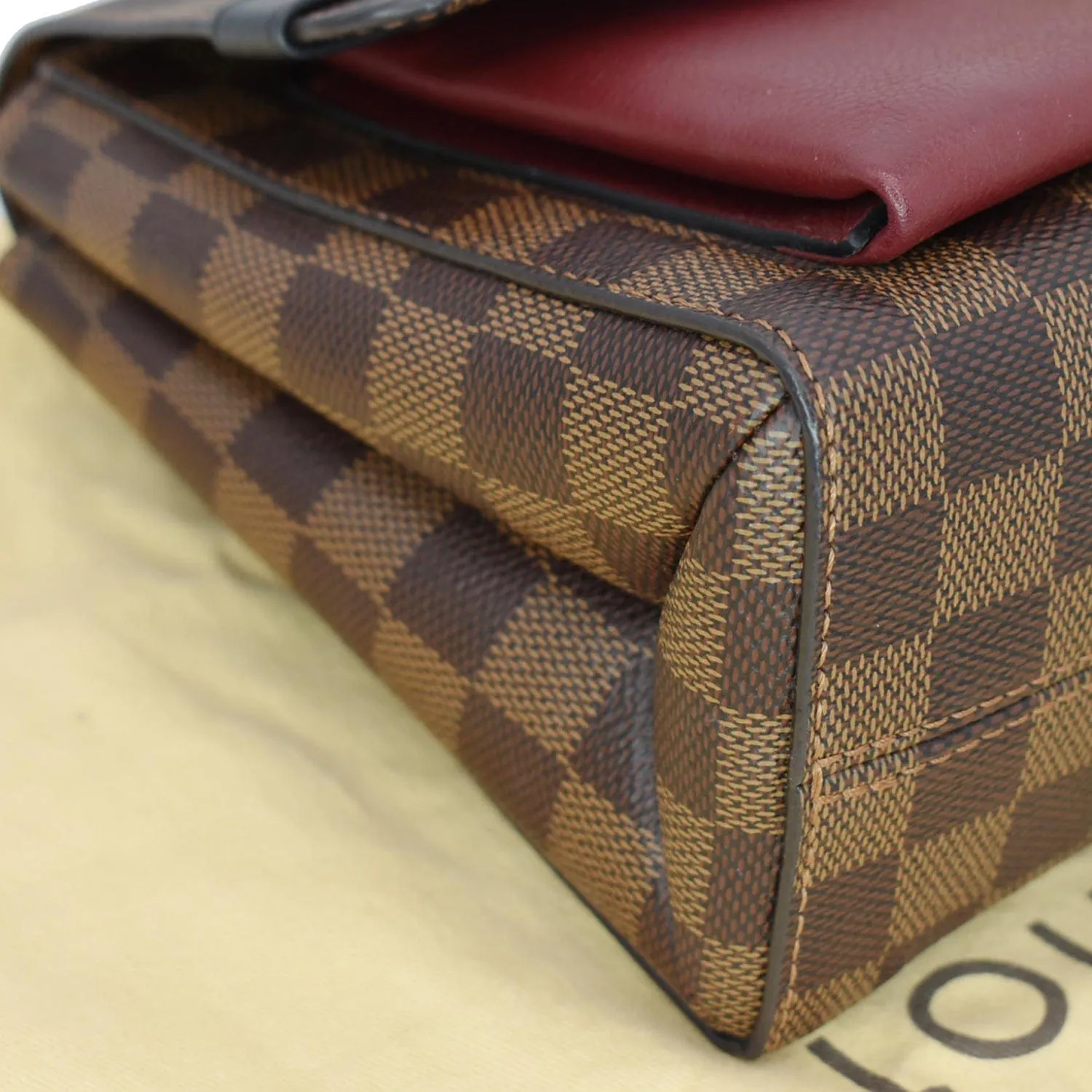 LOUIS VUITTON Vavin PM Damier Ebene Shoulder Bag Brown