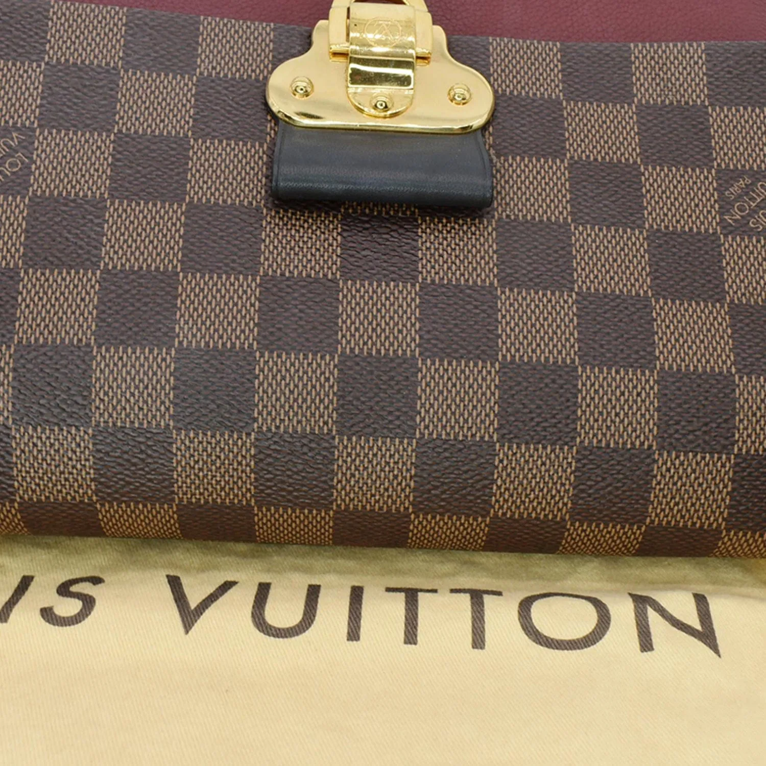 LOUIS VUITTON Vavin PM Damier Ebene Shoulder Bag Brown