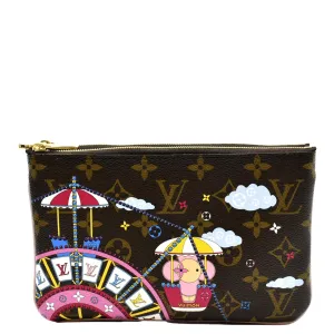 LOUIS VUITTON Vivienne Pochette Monogram Canvas Chain Crossbody Bag Brown
