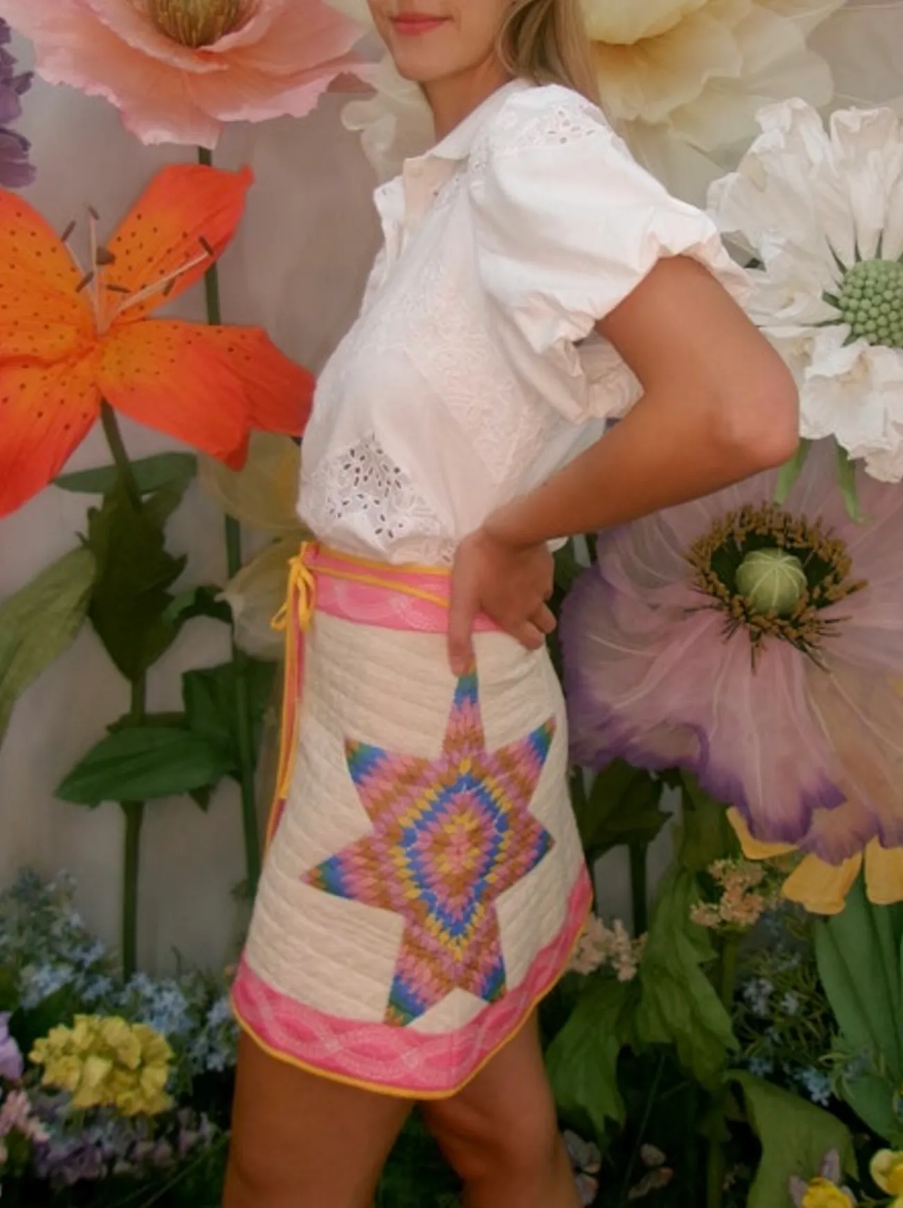 Louise Skirt White Multi