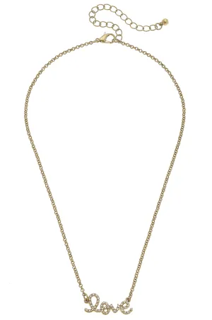 Love Studded Pearl Necklace
