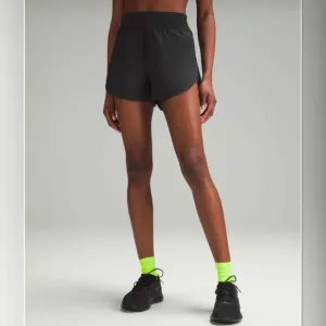 Lululemon Fast and Free Reflective High-Rise Classic-Fit Short 3&quot; Black size 6