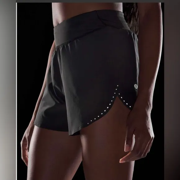 Lululemon Fast and Free Reflective High-Rise Classic-Fit Short 3&quot; Black size 6
